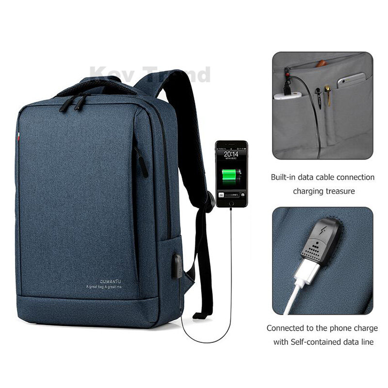 Kev Trend Ba Lô Máy Tính Xách Tay Túi Đựng Máy Tính Xách Tay 15.6 Inch Cho Nam Túi Chống Trộm Cho Nữ Ban Ngày Không Thấm Nước Với Cổng USB Cho Nữ Ba Lô Túi Du Lịch Túi Doanh Nhân Lớn Cặp Đi Học Cho Học Sinh
