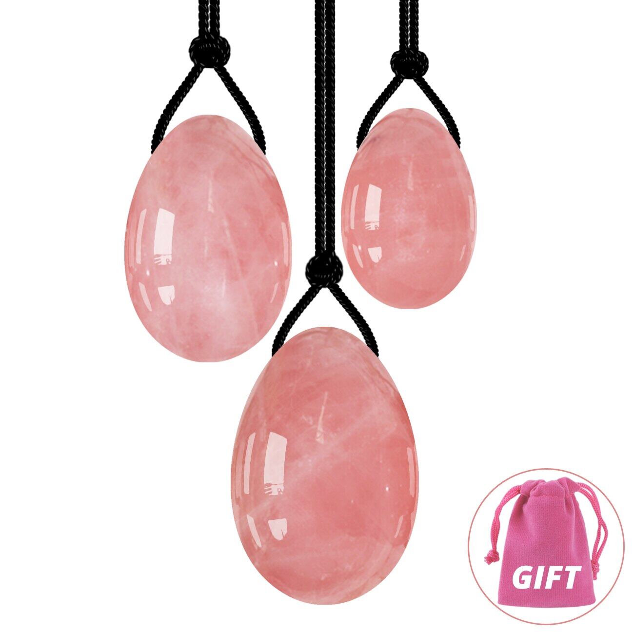 Thả Vận Chuyển Khoan Trứng Yoni Đặt Thạch Anh Hồng Ngọc Bích Tự Nhiên Trứng Kegel Exerciser Vệ Sinh 