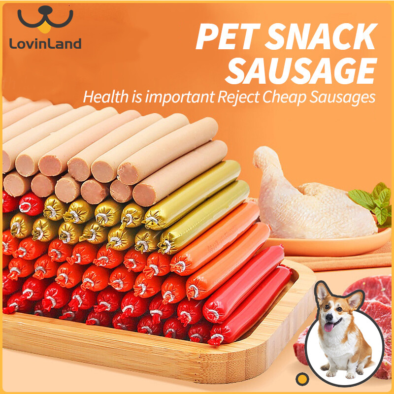 Lovinland Pet Sausage Dog Sausage Cat Sausage Pet Snack Cat Dog Food Treats Ham Dog Training Sausage
