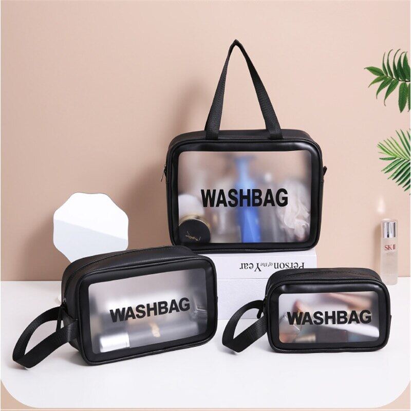 Portable Travel Wash Bag Female Transparent Waterproof Makeup Storage