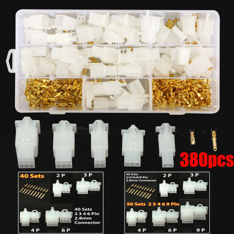 Gracekarin bộ 380 chiếc thiết bị dây tự động đầu nối dây điện 2 3 4 6 chân đầu cái