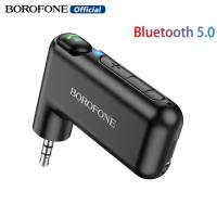 BOROFONE BC35 Bluetooth Receiver Wireless Bluetooth 5.0 Car Adapter Portable Wireless Audio Adapter 3.5mm Aux with Microphone