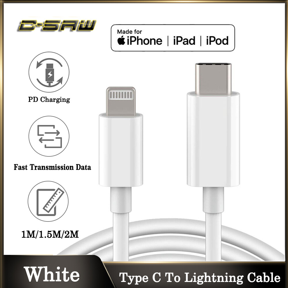 Cáp Sạc USB C Sang Lightning C-SAW Cho iPhone 11 /iPhone 11Pro /iPhone X/XS/XR/XS Max/ 8/Plus/7/7P/6/6S/5 Và cáp Dữ Liệu Sạc Nhanh PD Cho Macbook iPad Pro, Dây USB Loại C Khác