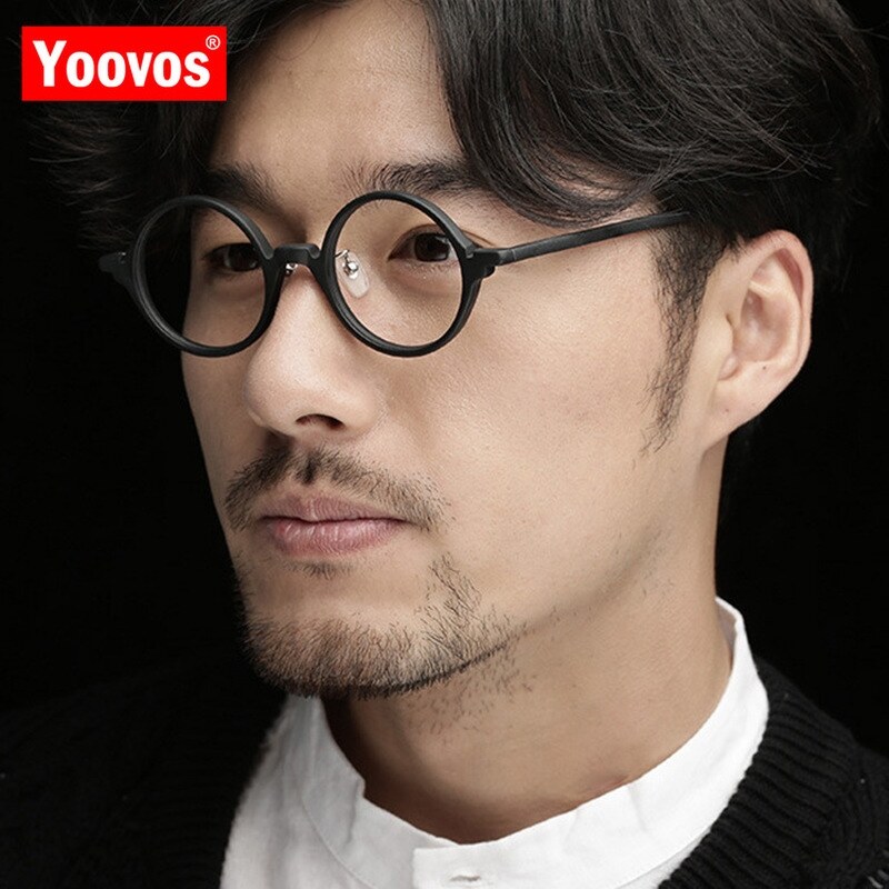 [A Popular]  Yoovos Gọng Kính 2021 Gọng Kính Mắt Tròn Cho Nữ Gọng Kính Trong Suốt Cho Nam/Nữ
