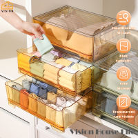 Vision Hộp Đựng Đồ Trong Tủ Quần Áo Gia Dụng Hộp Đựng Đồ Lót Kiểu Ngăn Kéo Hộp Đựng Đồ Chia Nhiều Tầng Hộp Hoàn Thiện Tất Áo Ngực Đồ Lót Trong Suốt Hộp Phân Loại Đa Năng