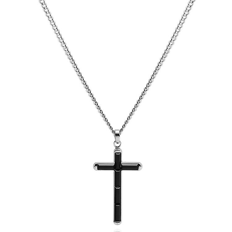 Swarovski new European and American fashion black cross crystal