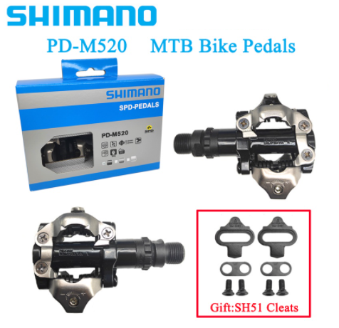 Shimano bàn đạp spd không kẹp pd m520 phụ tùng xe đạp leo núi đua xe đạp leo núi phụ kiện xe đạp shimano