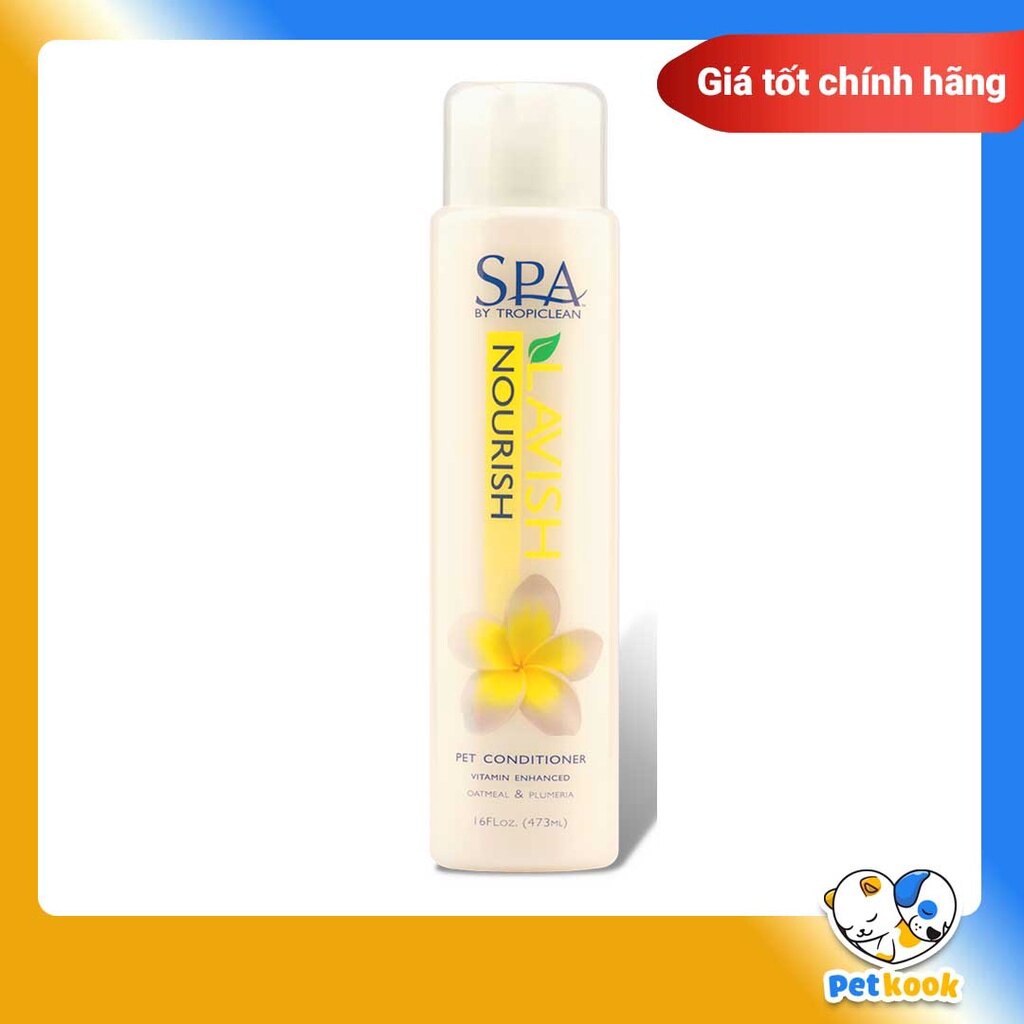 Dầu xả dưỡng lông phục hồi lông xơ rối dành cho thú cưng Spa Tropiclean - Pet Kook