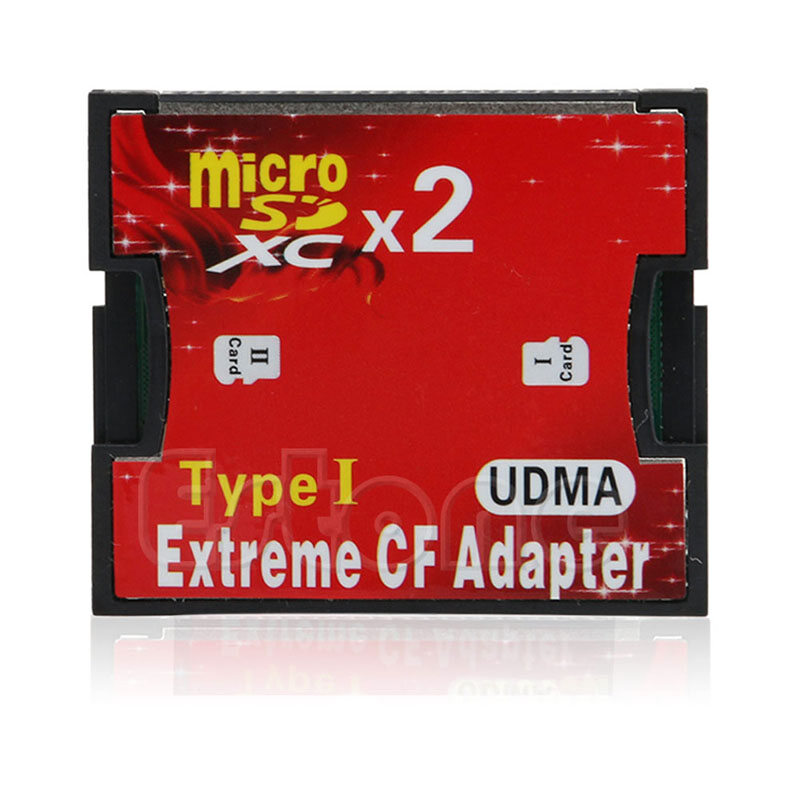 Bộ chuyển đổi đầu đọc thẻ compact micro sd sdhc tf sang cf type i flash 1/ 2 cổng