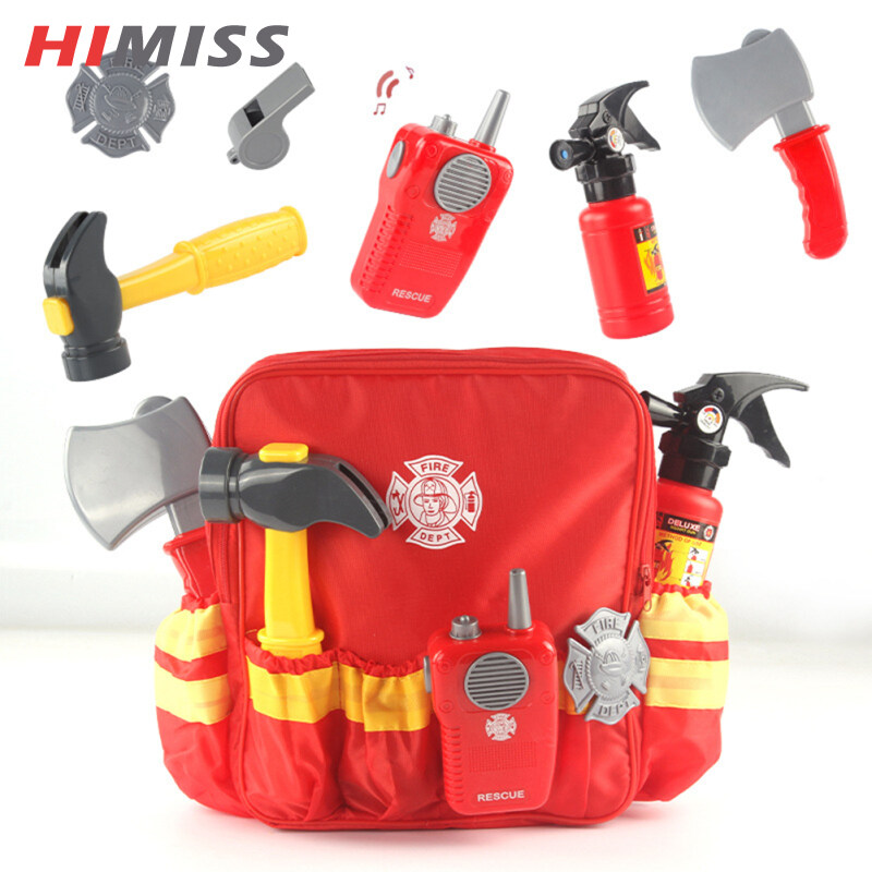 HIMISS 12-piece Fire Fighting Tool Set Children Simulation Firefighter