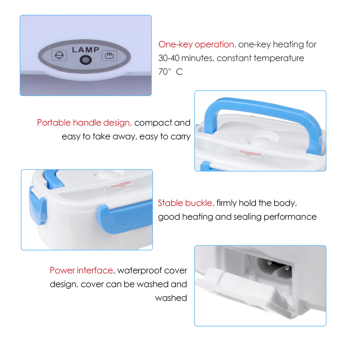 Generic 110V Lunch Box Food Container Portable Electric Heating Rice