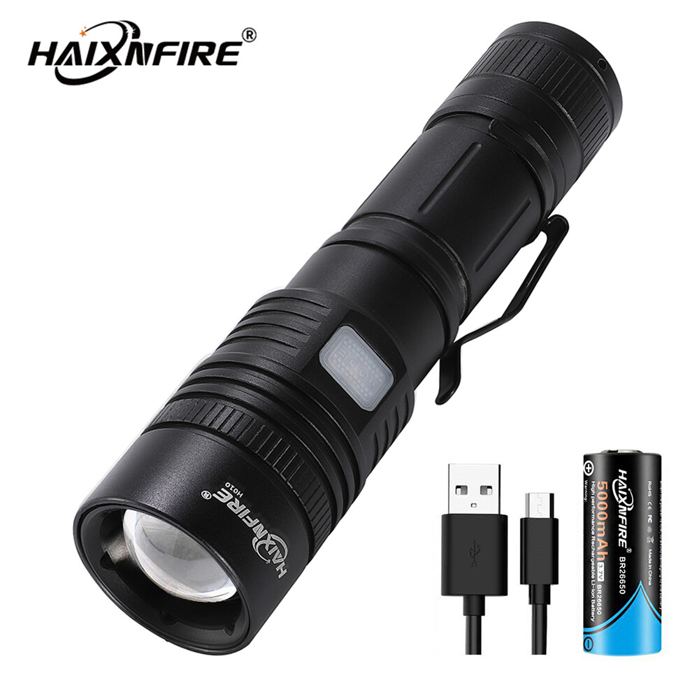 HaixnFire H010 Đèn Pin Công Suất Lớn 8000LM Xhp50.2 USB Zoom Đèn Pin Led 18650/26650 Ánh Sáng