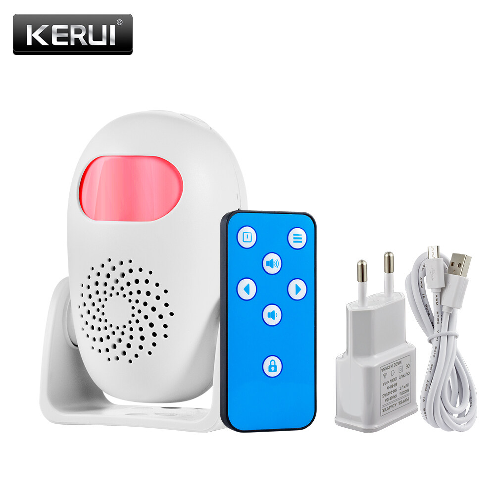 Black PIR Infrared Motion Sensor Welcome Electronic Door Chime Welcome Alarm-Alert System Doorbell-You can use Your Phone to Download Sounds-Battery Included 