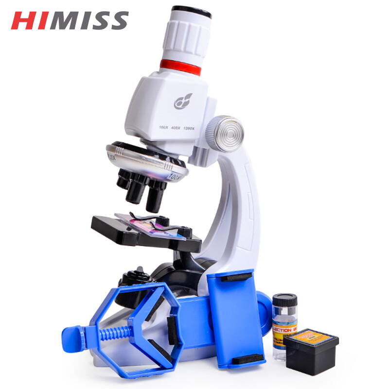 HIMISS Toy RC Kính Hiển Vi Kit Phòng Thí Nghiệm Với Người Giữ Điện Thoại Khoa Học Giáo Dục Đồ Chơi Món Quà Tinh Tế Kính Hiển Vi Sinh Học Cho Trẻ Em Quà Tặng