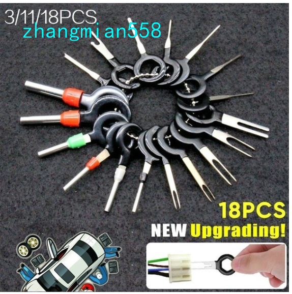 Bộ Dụng Cụ Tháo Thiết Bị Đầu Cuối Ô Tô 18 Chiếc, Bộ Kết Nối Uốn Dây Điện Cho Xe Hơi