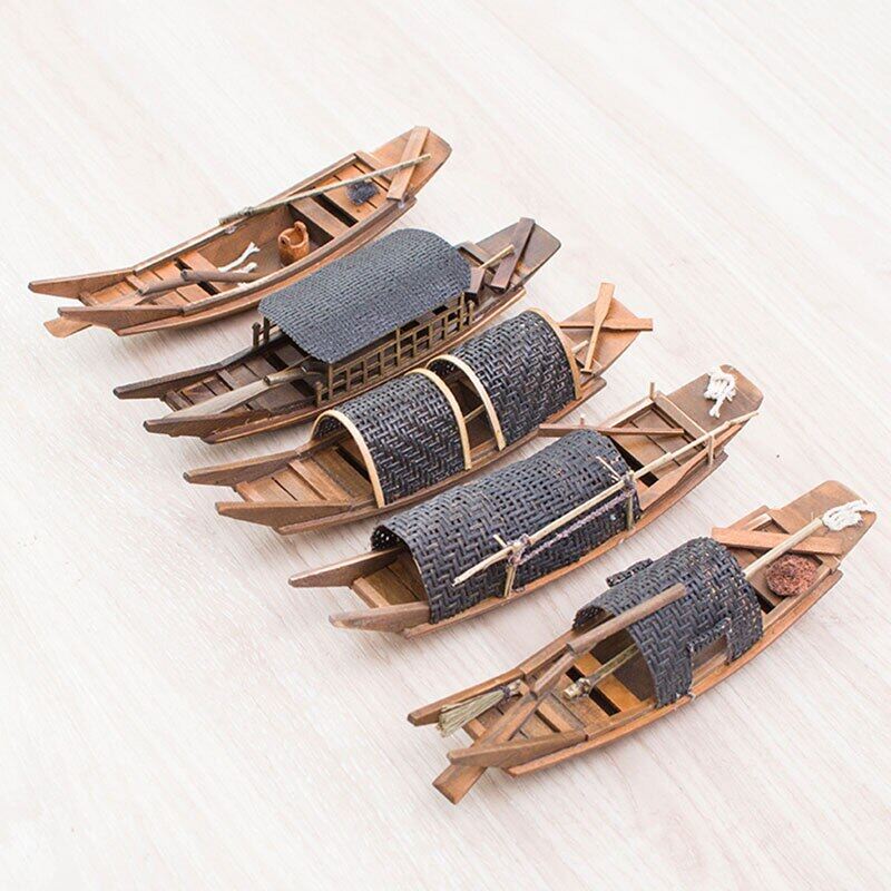 Mini Wooden Boat Model Sailboat 15/25Cm Hand Wooden Ship Fishing Gift Toys Set Up The Landscape