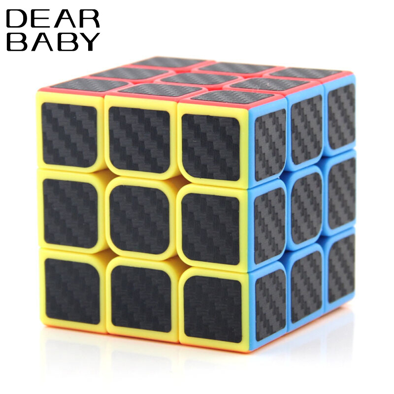 LEYING Toys Khối Lập Phương Ma Thuật 3X3 Miếng Dán Sợi Carbon Khối Lập Phương Tốc Độ Trơn Tru Đồ Chơi Giải Đố Giải Tỏa Căng Thẳng Cho Trẻ Em