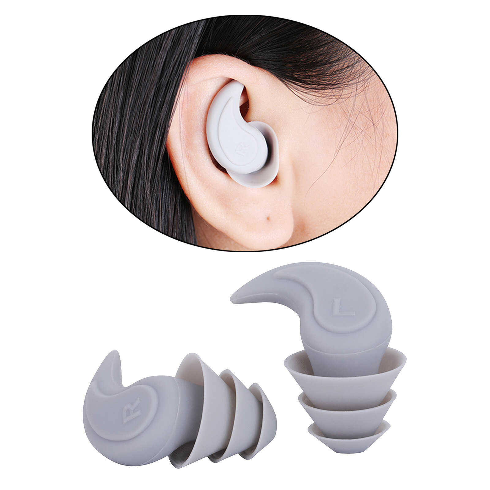 Serenable Nút Bịt Tai Giảm Tiếng Ồn Nút Chặn Âm Thanh Silicon Để Ngủ Ngáy Bơi Lội