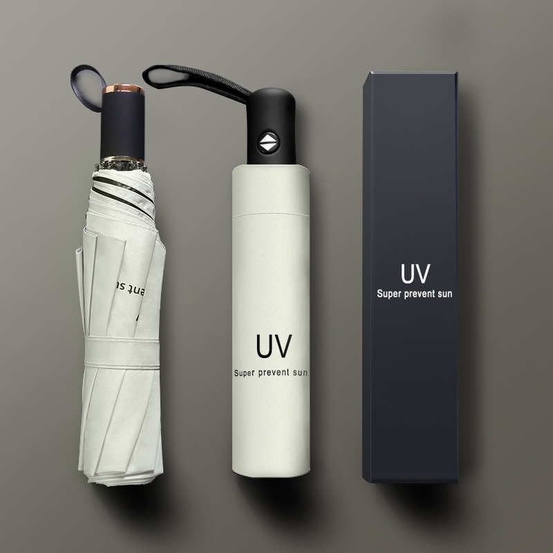 Dù gấp tự động dù che nắng chống tia uv keo đen chống tia uv