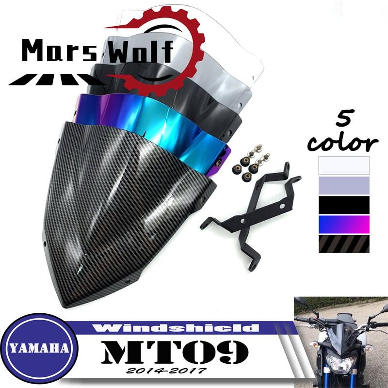 Kính chắn gió thể thao phía trước xe máy kính chắn gió kính chắn gió kính chắn gió cho yamaha mt09 mt-09 2014 2015 2016 mt 09 fz09 fz-09