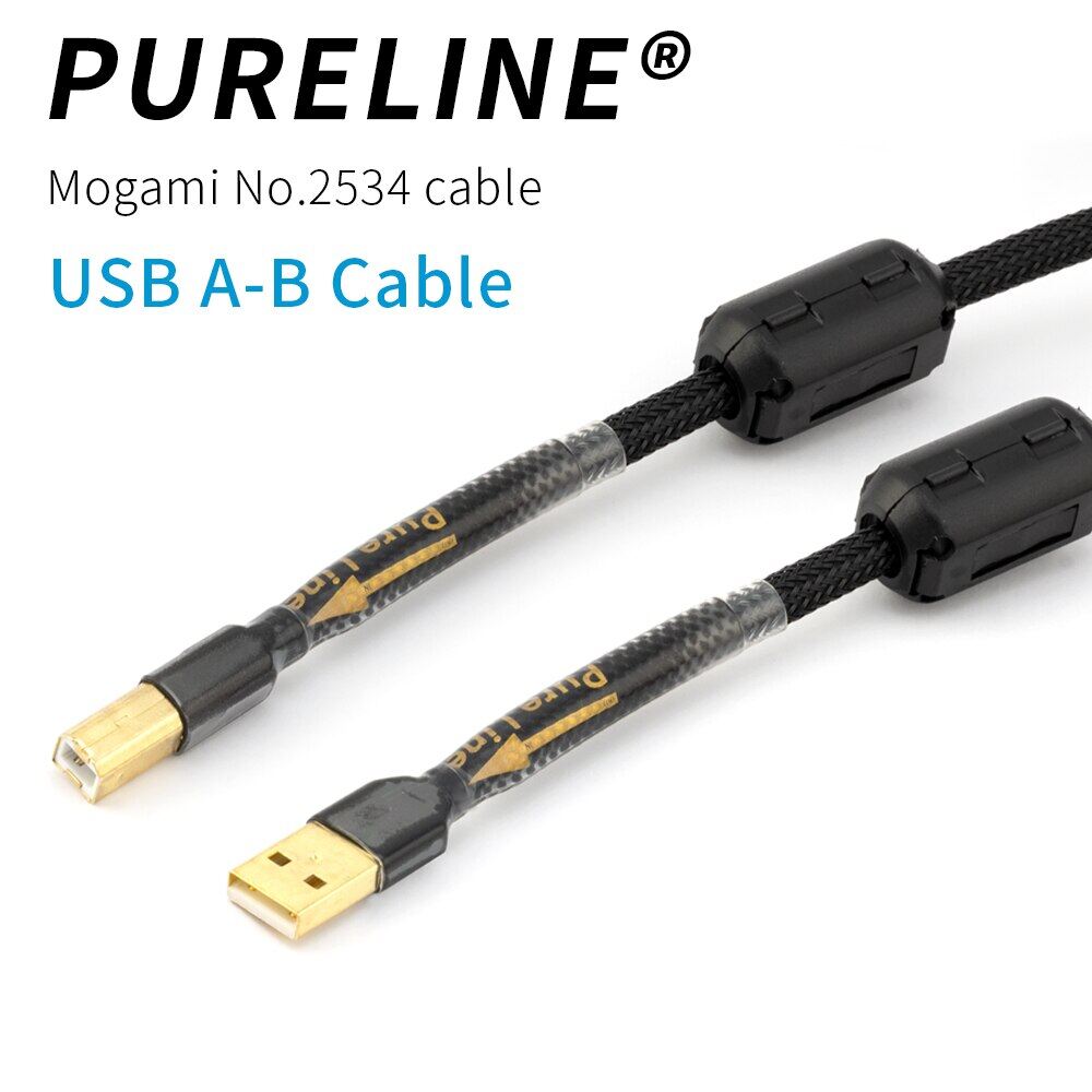Pureline a-b vòng từ kép chất lượng cao cáp usb/mogami 2534 cáp âm thanh cho bộ khuếch đại hifi dac cáp dữ liệu usb có