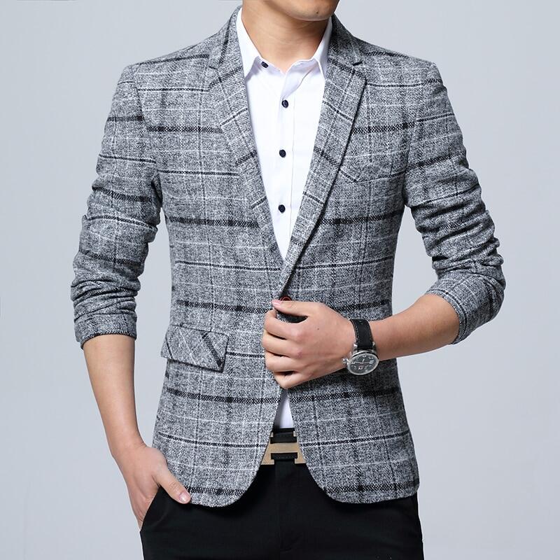 Áo Blazer Nam Mới Áo Blazer Dáng Ôm Cho Nam Áo Blazer Công Sở Trang Trọng Áo Khoác Vest Đám Cưới Cho Nam Áo Khoác Blazer Nam Kẻ Sọc Thời Trang