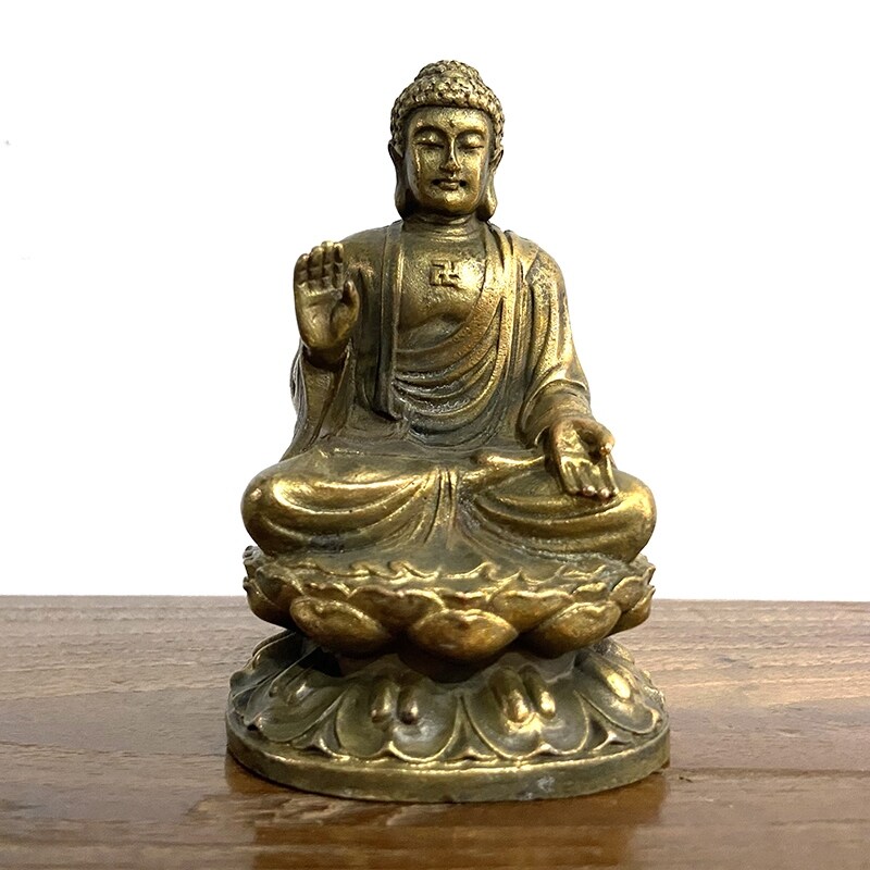 Tượng phật a di đà bằng đồng cổ điển đồ trang trí nhà cửa tượng điêu khắc bằng đồng tượng nhỏ trang trí bàn văn phòng phòng khách cổ điển