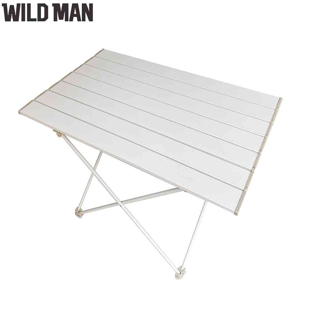 Outdoor Barbecue Picnic Hiking Table Portable Foldable Dinner Desk White