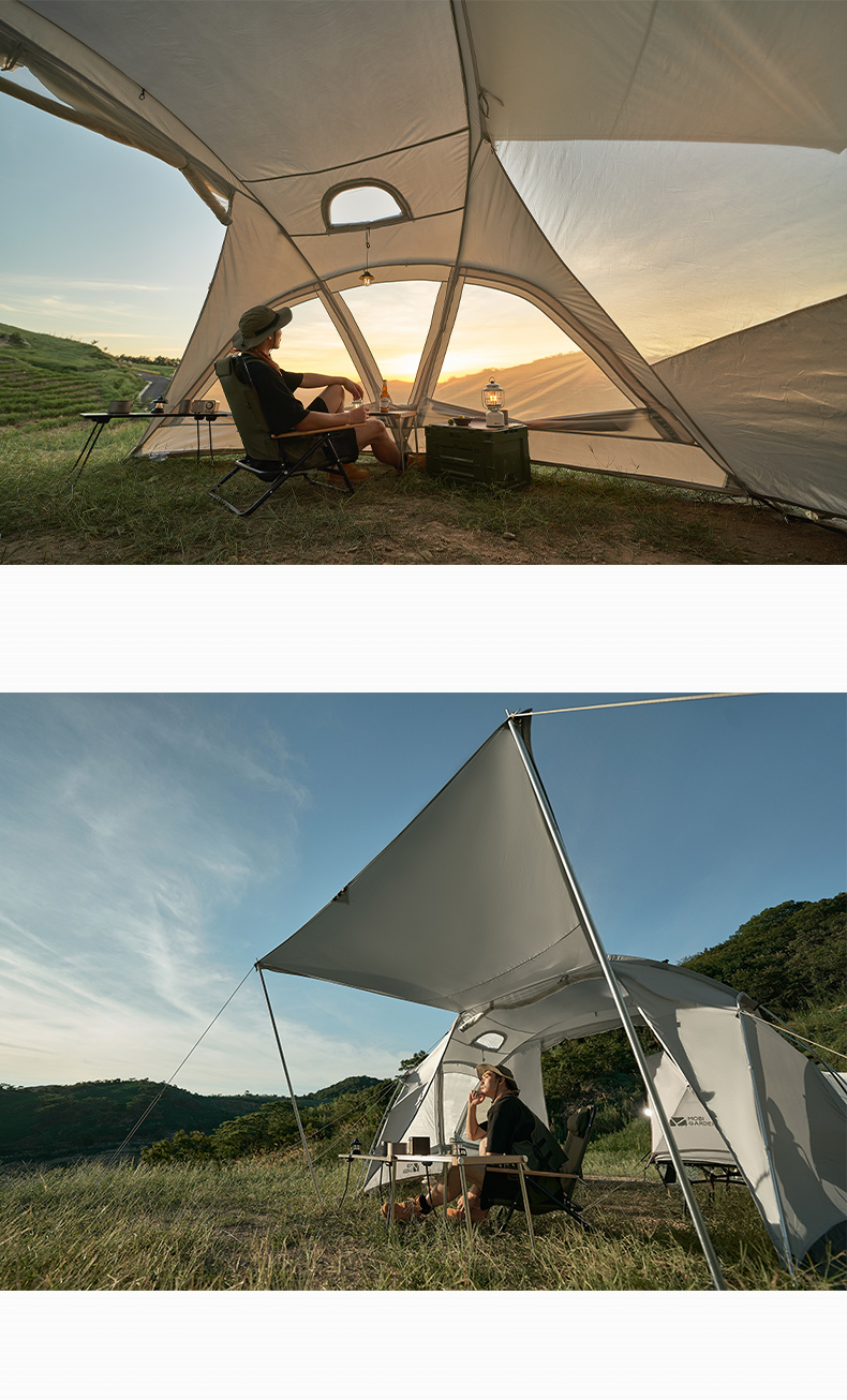 MOBI GARDEN Camping Tent 2-3 Person Waterproof Rainproof Windproof Portable Large Space 4 Season Backpacking Hiking · v40