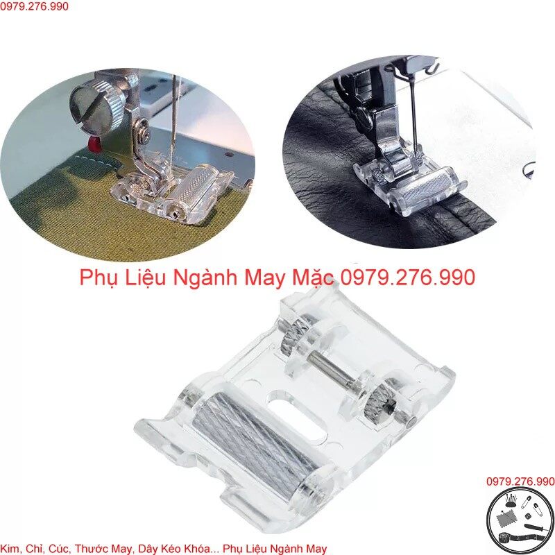Chân vịt bánh lăn may vải da, vải dày máy may gia đình