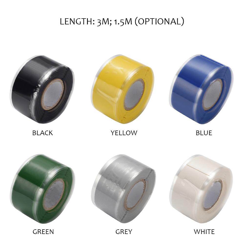 1/3/1 Mét Băng Keo Silicon Tự Dính Chống Thấm Nước Băng Keo Sửa Chữa Cách Nhiệt Cho Cáp Điện Kết Nối Ống Nước