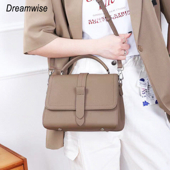 Dreamwise Shoulder Sling Bags for Women 2023 New Genuine Cow Leather Fashion Square Handbags Simple Casual Ladies Crossbody Bag ราคา 1,479 บาท*ส่งฟรี