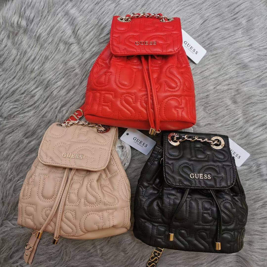 2023 guessˉSummer New Women's Bag Letter Backpack Simple and Versatile Handbag Pattern Printed Fashion Backpack