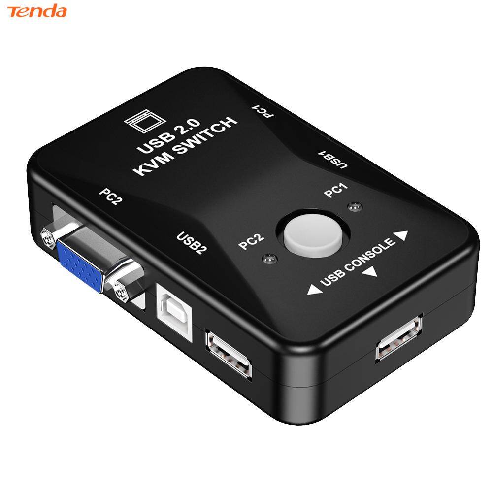 Hộp Chuyển Đổi KVM Thủ Công 2 Cổng USB HDMI HW1701 Bộ Chia VGA 2 Trong 1 Ra 1080P