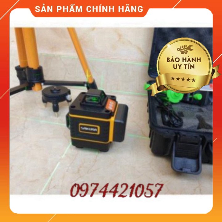 Máy cân mực 16 tia xanh 3d- 2 pin sakura-máy bắn cốt laser hàng đẹp- tia nét chuẩn.