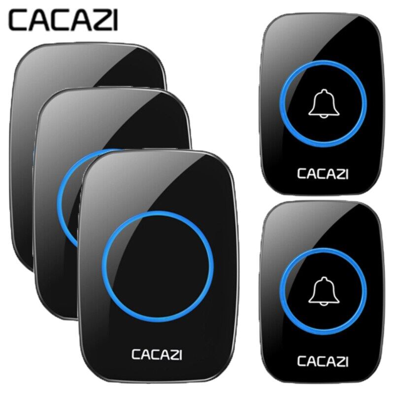 CACAZI Wireless Waterproof Doorbell 300M Range US EU UK AU Plug Home