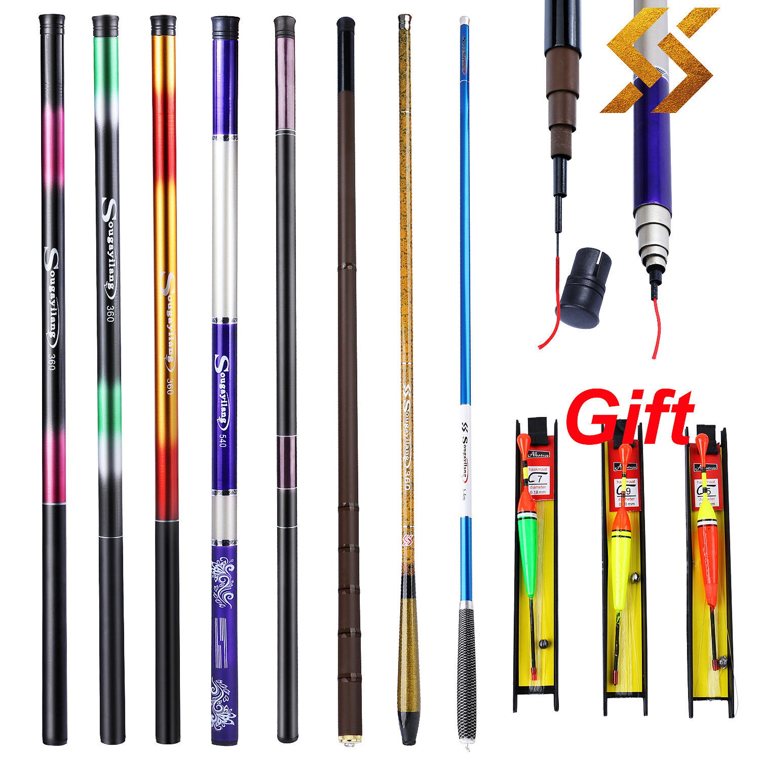  COD Cần Câu Sougayilang Thanh Thanh Liu Thanh Truyền Thanh Ao Cần Câu Cá 2.7M 3.6M 4.5M 5.4M 6.3M 7.2M คันเบ็ดชิงหลิว เบ็ดชิงหลิว คันชิงหลิว 