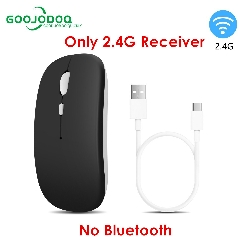 Goojodoq chuột không dây chuột cho máy tính xách tay, chuột sạc không dây 2.4g im lặng không tiếng ồn có thể sạc lại cho pc