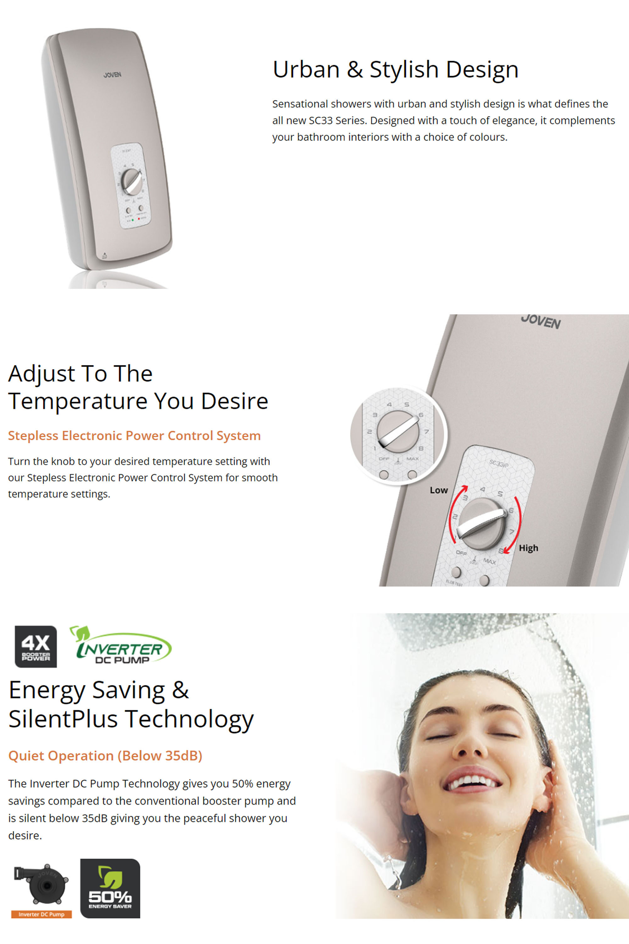 Dc Pump Joven Sc33p Price Rain Shower Joven Instant Water Heater With Pump  880p Joven Sc33p