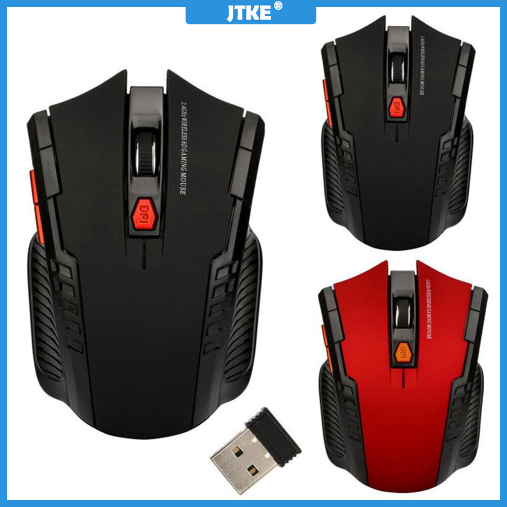Chuột Chơi Game Không Dây Di Động Mini JTKE 2.4Ghz, Chuột Chơi Game Chuyên Nghiệp Có Thể Điều Chỉnh Quang USB 2000DPI Cho PC, Laptop