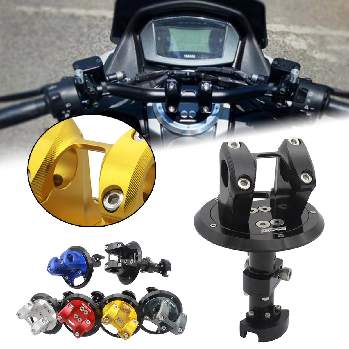 For Yamaha NMAX 155 150 125 CNC Handel Lever Bar Clamp Stable Balance