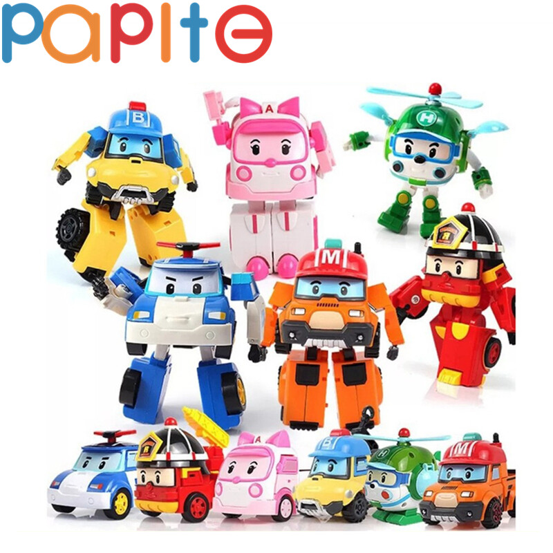 Papite robocar poli đồ chơi ô tô biến hình mainan budak lelaki