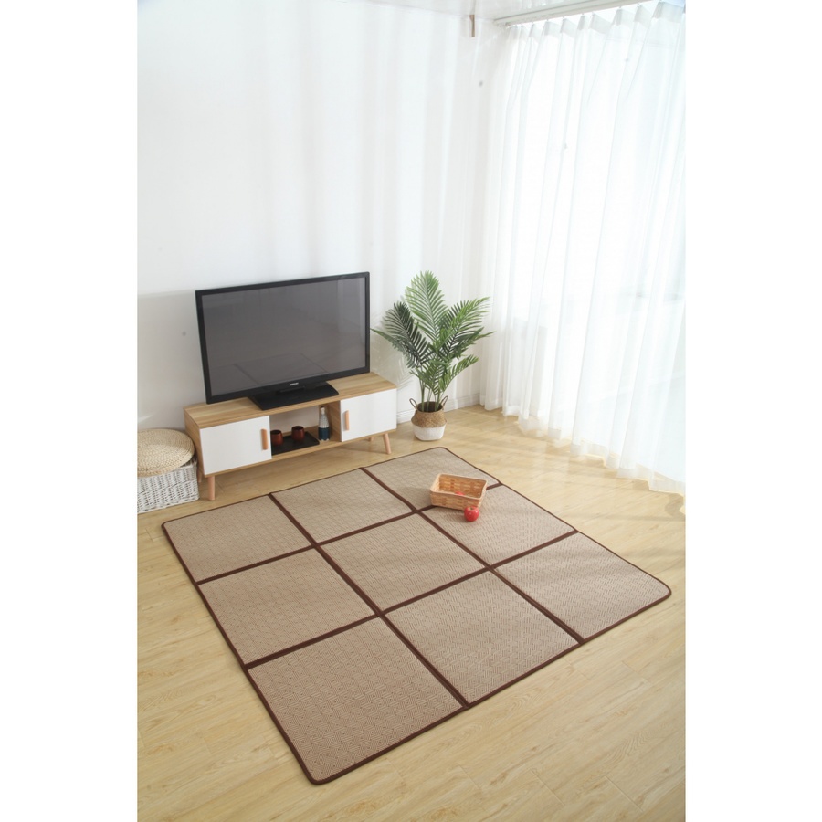 Global House Globalhouse-COZY เสื่อพับหวาย Tatami ขนาด 180x180ซม. สีน้ำตาล รับประกันของเเท้! ราคา 1,290 บาท*ส่งฟรี