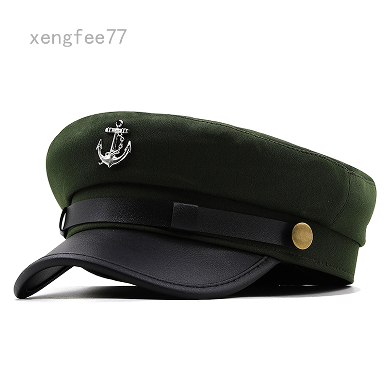 Mũ beret thuyền trưởng cho nữ, mũ beret thủy thủ mỏ neo cổ điển