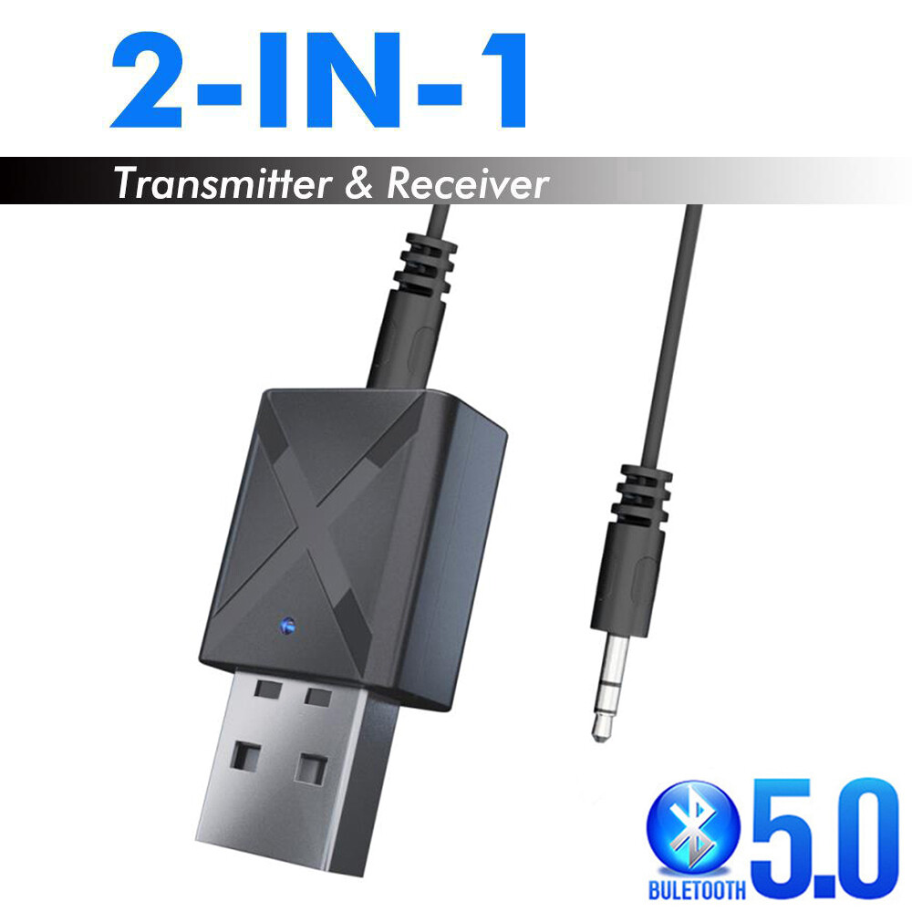 Bộ thu phát không dây usb 2 trong 1 bộ chuyển đổi âm thanh stereo âm thanh bluetooth v5.0 dongle cho tai nghe loa bluetooth máy vi tính t v