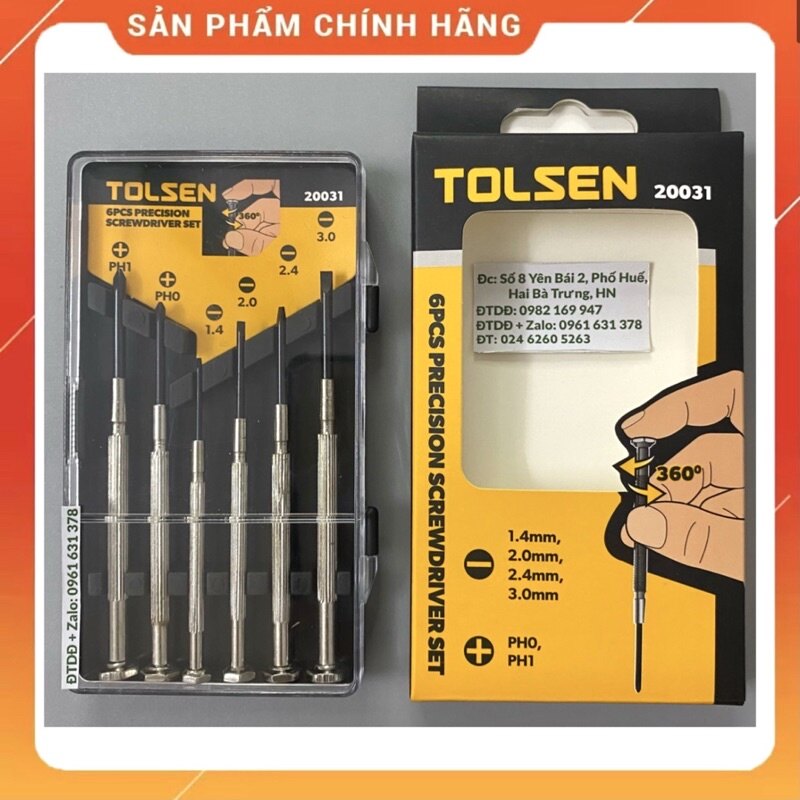 Bộ tua vít sửa đồng hồ 6 cây tolsen 20031