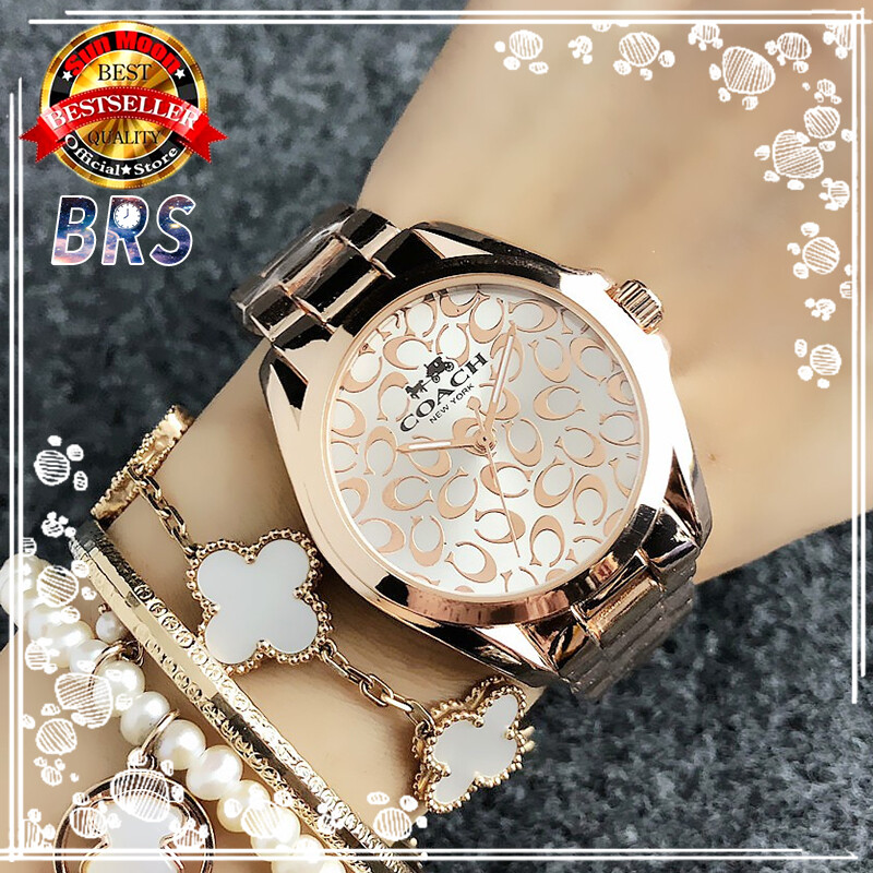 Hàng Sẵn Có! Đồng Hồ Đeo Tay COACH Nữ Nguyên Bản Có Thương Hiệu Đồng Hồ Vàng Sang Trọng Phụ Nữ Bằng Thép Không Gỉ Thời Trang Dạ Quang