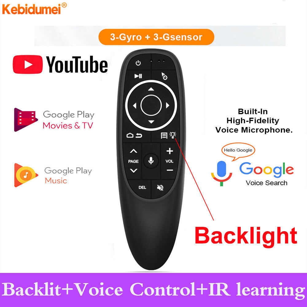 Kebidumei Bàn Phím Chuột Bay Không Dây 2.4G Cảm Biến Con Quay Hồi Chuyển G10s Con Quay Hồi Chuyển 3D 6 Trục Điều Khiển Bằng Giọng Nói