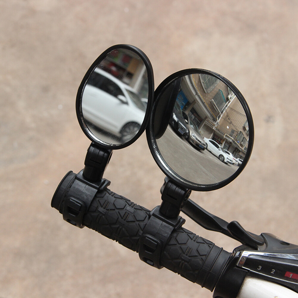 ยางนิรภัย + ABS ปรับได้ 360 ° หมุนมองหลังจักรยานกระจกมองหลังจักรยานมือจับกระจกมองข้างรถจักรยานยนต์