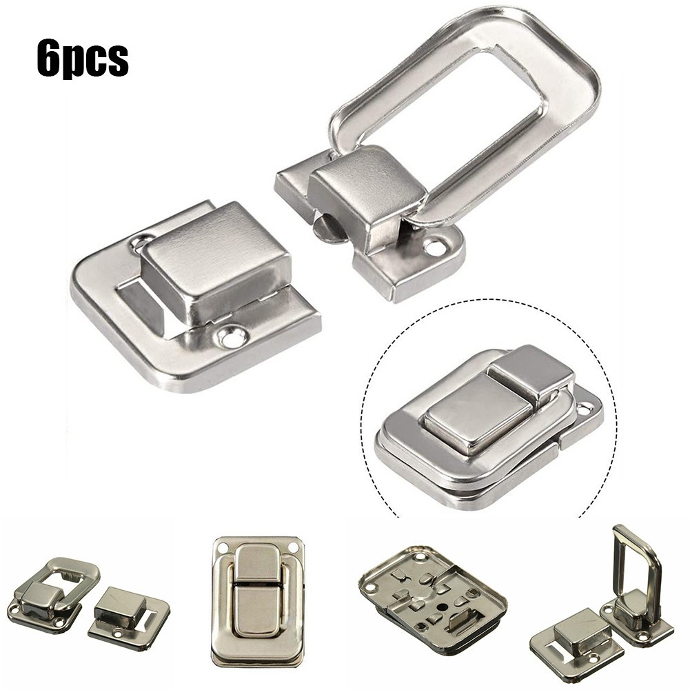 6 x kẹp chốt khóa thùng vali nhỏ bằng niken